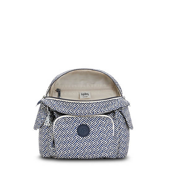 Plecaki Kipling City Pack Mini Printed Białe | PL 1721LI